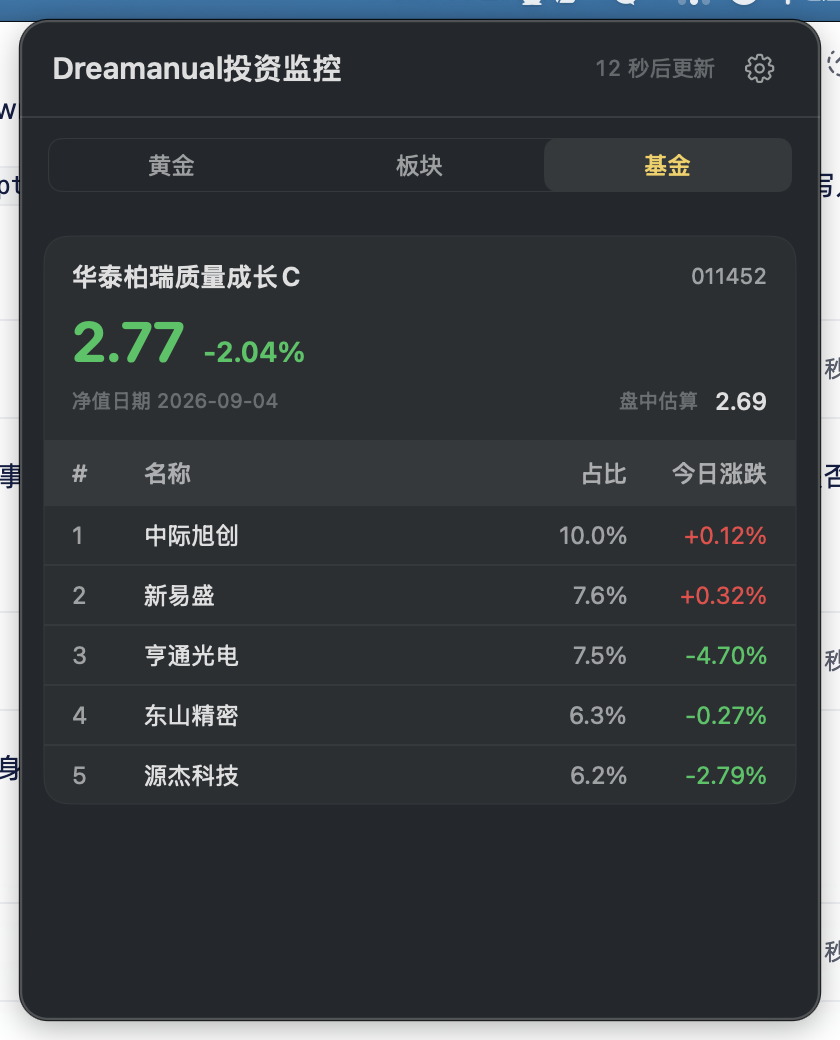 基金净值页